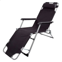 Color Baby Tumbona Aktive Chaise longue inclinable avec coussin en polyester, dimensions 177 x 47 x 34/85 cm