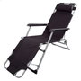 Color Baby Tumbona Aktive Chaise longue inclinable avec coussin en polyester, dimensions 177 x 47 x 34/85 cm