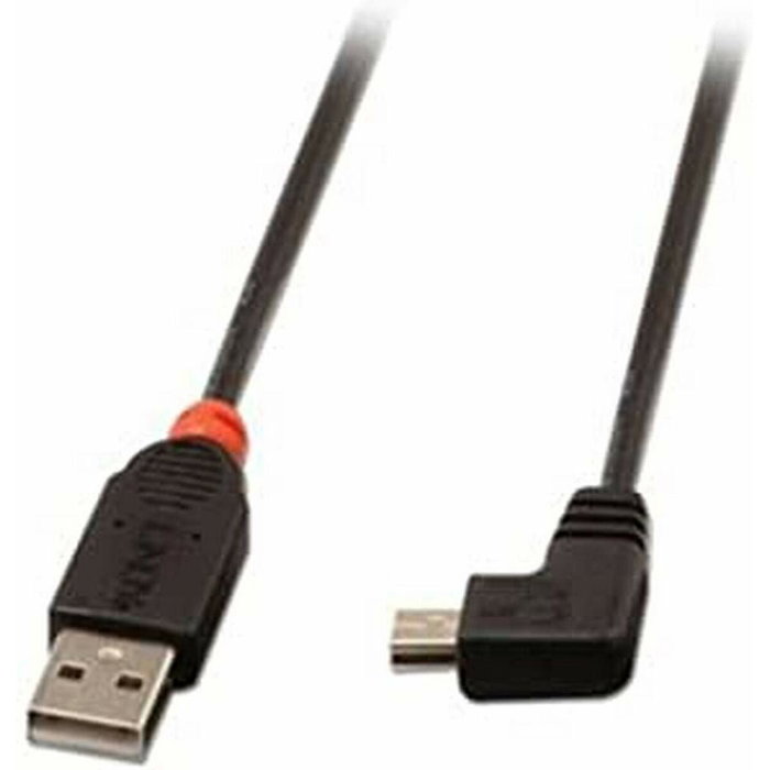 Lindy Câble USB 2.0 type A vers mini-B coudé, 2m