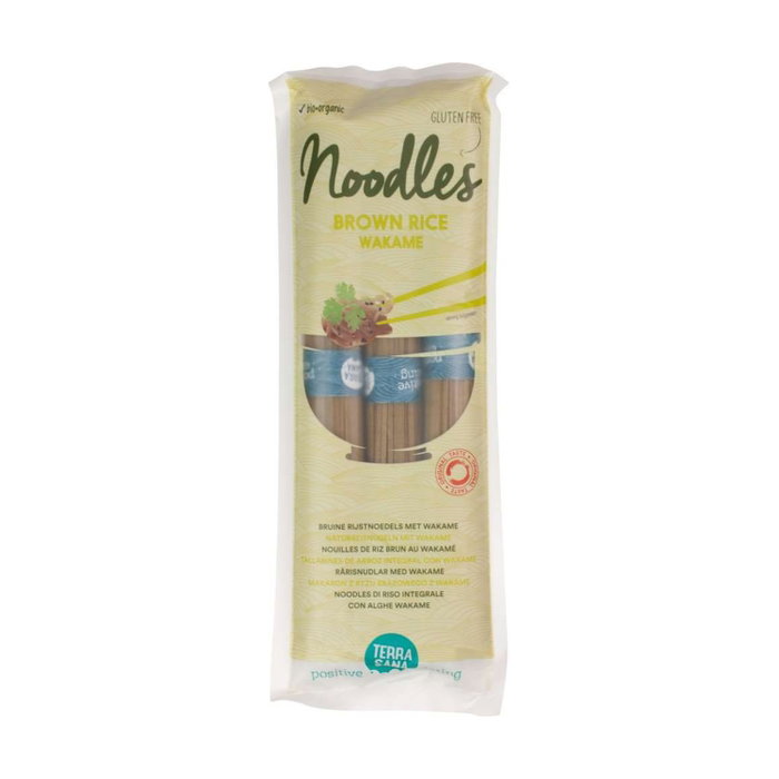 Terrasana Noodles de riz intégral au wakame sans gluten bio
