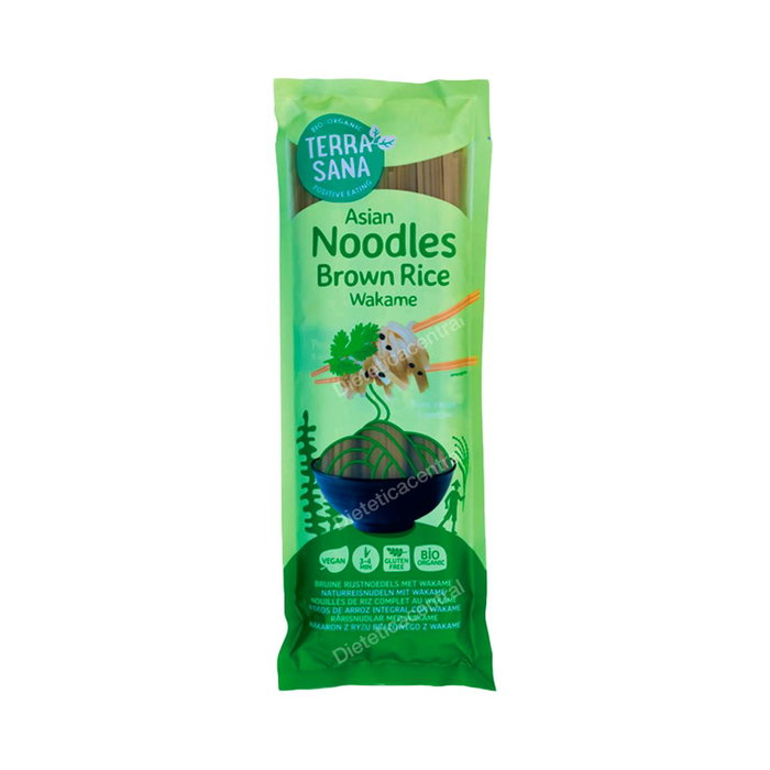 TERRASANA Nouilles de riz intégrales avec wakame 250g TERRASANA Nouilles de riz intégrales avec wakame 250g