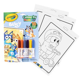 Crayola Bluey Livre d'activités et coloriage chiffres 04-2776 - Mallette 65 pièces avec feutres lavables - Dès 3 ans