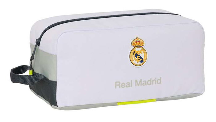 Safta Zapatillero Real Madrid Equip. 25/26 - Rangement de chaussures officiel pour enfants, dimensions: 34 x 15 x 18 cm