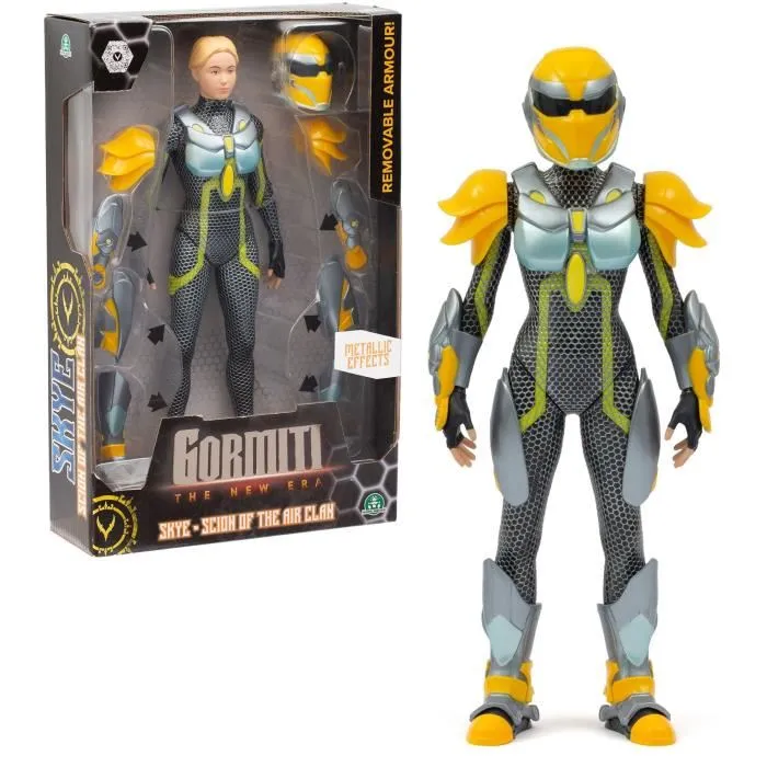 Gormiti - Figurine articulée Scion avec armure amovible - Modèle Air - 27 cm - Figurine Gormiti série TV - GRV033