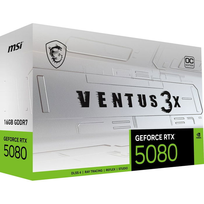 Carte Graphique MSI GEFORCE RTX 5080 16G VENTUS 3X OC WHITE GEFORCE RTX 5080 16 GB GDDR6X Carte Graphique MSI GEFORCE RTX 5080 16G VENTUS 3X OC WHITE GEFORCE RTX 5080 16 GB GDDR6X
