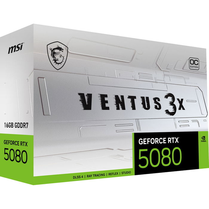 Carte Graphique MSI GEFORCE RTX 5080 16G VENTUS 3X OC WHITE GEFORCE RTX 5080 16 GB GDDR6X Carte Graphique MSI GEFORCE RTX 5080 16G VENTUS 3X OC WHITE GEFORCE RTX 5080 16 GB GDDR6X