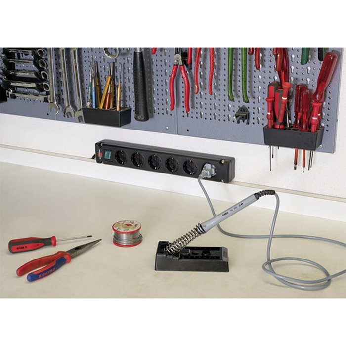 Brennenstuhl Bremounta Multiprise 6 prises avec interrupteur, noir, 3m