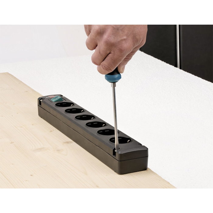 Brennenstuhl Bremounta Multiprise 6 prises avec interrupteur, noir, 3m