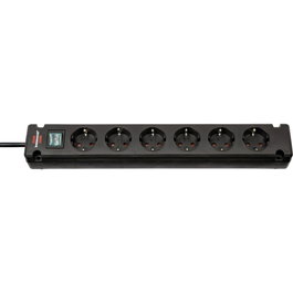 Brennenstuhl Bremounta Multiprise 6 prises avec interrupteur, noir, 3m