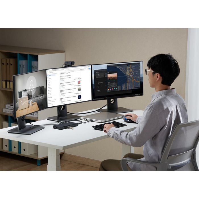 Kensington SD4842P - Station d'accueil USB-C 10 Gb/s avec triple sortie vidéo, PD 100 W, 3 écrans, Ethernet et USB