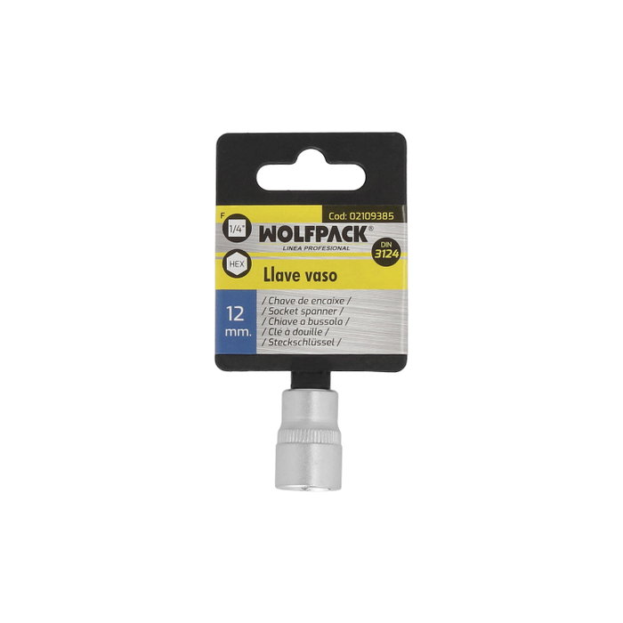 WOLFPACK LINEA PROFESIONAL Clé à douille 1/4'' hexagonale 12 mm