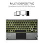 Clavier Bluetooth avec Support pour Tablette Subblim SUB-KBT-SMBT51 Gris Multicouleur Espagnol Qwerty