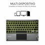 Clavier Bluetooth avec Support pour Tablette Subblim SUB-KBT-SMBT51 Gris Multicouleur Espagnol Qwerty