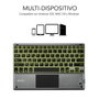 Subblim Sub - KBT - SMBT51 Clavier Bluetooth sans fil rétroéclairé 7 couleurs avec Touchpad pour Tablette Smartphone PC