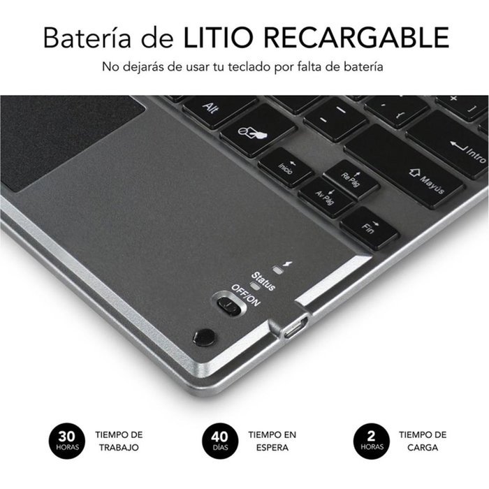 Subblim Sub - KBT - SMBT51 Clavier Bluetooth sans fil rétroéclairé 7 couleurs avec Touchpad pour Tablette Smartphone PC Subblim Sub - KBT - SMBT51 Clavier Bluetooth sans fil rétroéclairé 7 couleurs avec Touchpad pour Tablette Smartphone PC