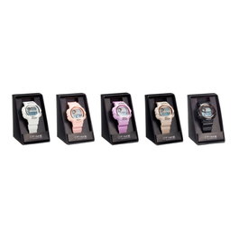 Basics Montre digitale sportive pour femme - Couleurs assorties