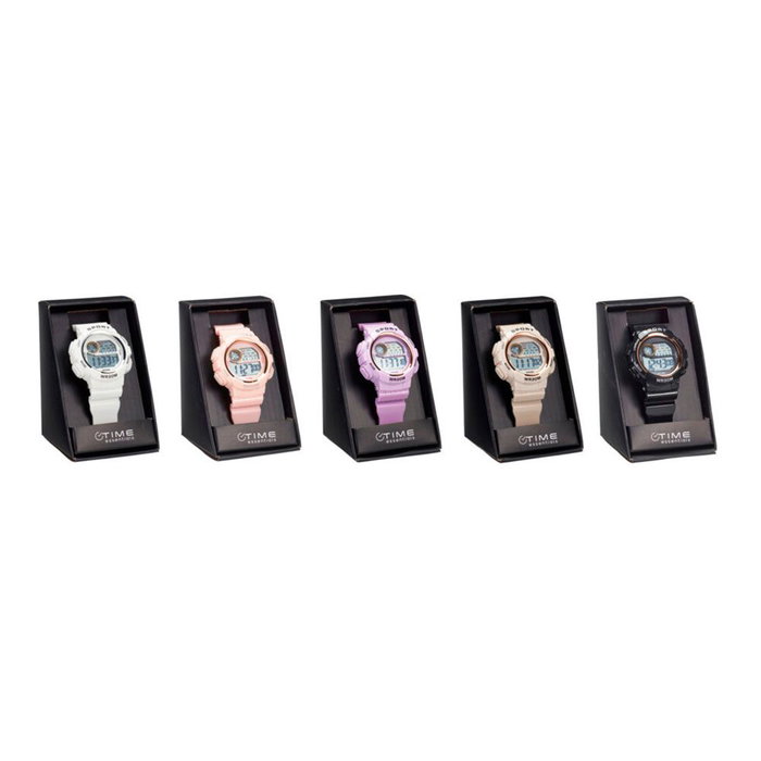 Basics Montre digitale sportive pour femme - Couleurs assorties Basics Montre digitale sportive pour femme - Couleurs assorties