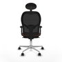 Piqueras y Crespo Chaise de Bureau avec Appui-tête Jorquera 2D086N1 Marron Noir