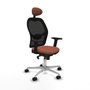 Piqueras y Crespo Chaise de Bureau avec Appui-tête Jorquera 2D086N1 Marron Noir
