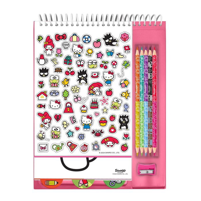 KIDS LICENSING Set de Coloriage Hello Kitty avec Crayons de Couleur - Coffret d'Activité Créative pour Enfants