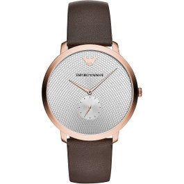 Armani AR11163 avec boîtier rose et bracelet en cuir marron
