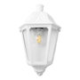 Fumagalli Applique murale Iesse, blanche, E27, verre transparent, IP55, 220 x 105 x 350 mm