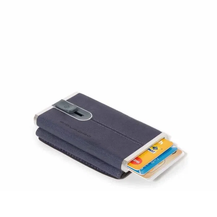 Piquadro Black Square Portefeuille en cuir Bleu