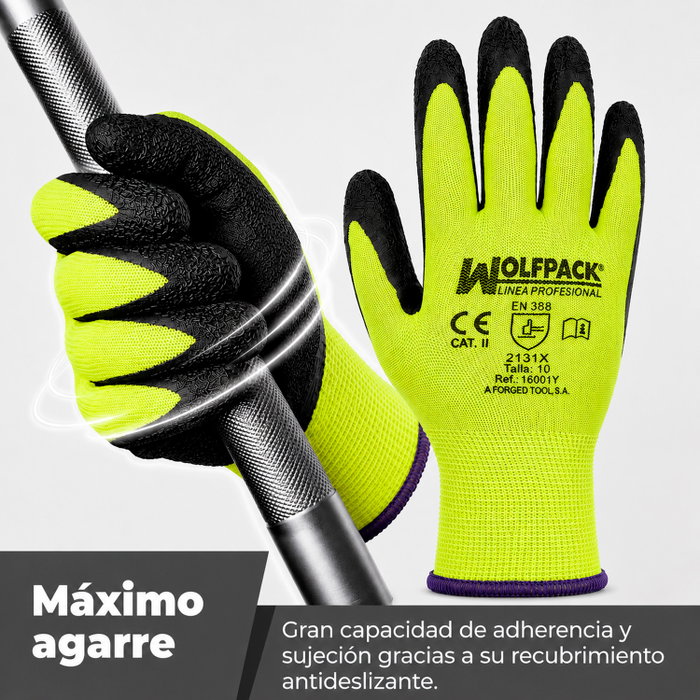 WOLFPACK LINEA PROFESIONAL Gants en latex Soft Foam Taille 9