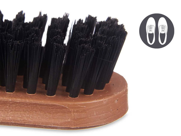 Arte Regal Brosse Plastique pour Chaussures Noire Grande 5.5 x 4 x 17.5 cm (Set de 32)