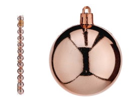 KRIST+ Lot de 12 Boules de Noël 5 cm Cuivre (Set de 36)