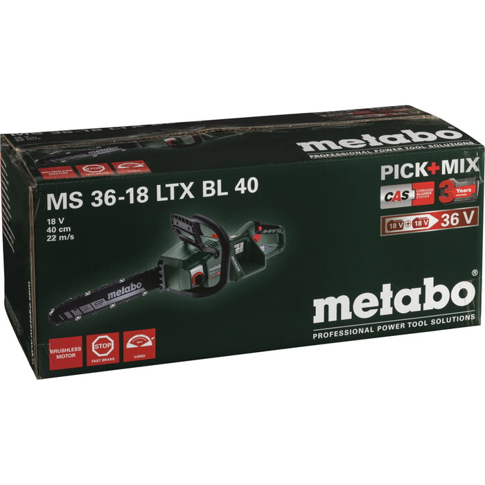 Metabo MS 36-18 LTX BL 40 T- 18 V Metabo MS 36-18 LTX BL 40 T- 18 V