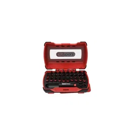 KS TOOLS 515.2301F - Mini coffret d'embouts de vissage à chocs 1/4 pouce, longueur 25 mm, 31 pièces avec porte-embout magnétique
