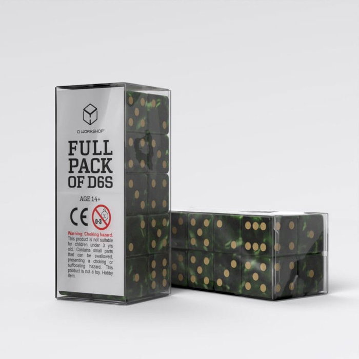 Q Workshop pack dés Full Pack D6 Vert (20) Q Workshop pack dés Full Pack D6 Vert (20)