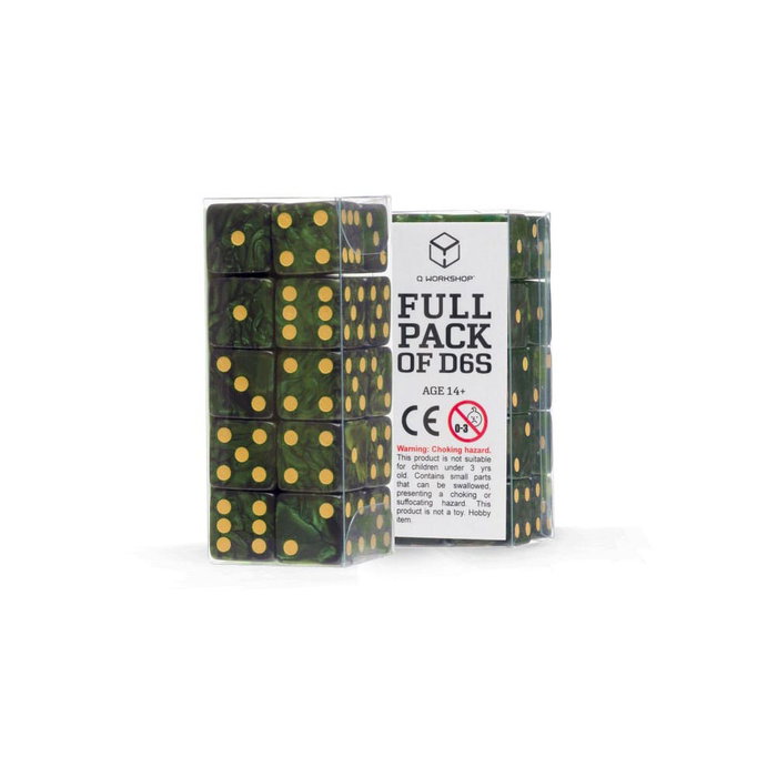 Q Workshop pack dés Full Pack D6 Vert (20) Q Workshop pack dés Full Pack D6 Vert (20)