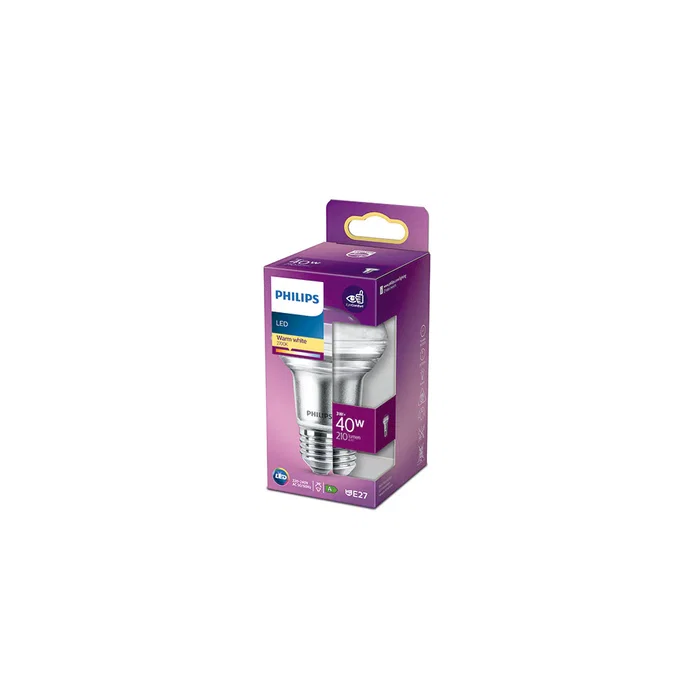 Philips Ampoule LED E27 R63 3W 255Lm 2700K [PH-929001891355 Philips Ampoule LED E27 R63 3W 255Lm 2700K [PH-929001891355