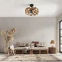 Farelek Brézana Ventilateur de plafond avec plafonnier Ø48 cm, 7 pales