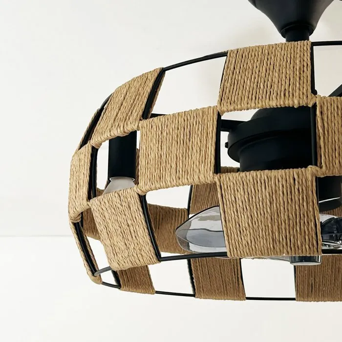 Farelek Brézana Ventilateur de plafond avec plafonnier Ø48 cm, 7 pales Farelek Brézana Ventilateur de plafond avec plafonnier Ø48 cm, 7 pales