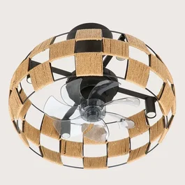 Farelek Brézana Ventilateur de plafond avec plafonnier Ø48 cm, 7 pales