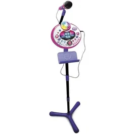 VTECH Kidi Superstar Lightshow - Micro Karaoké Enfant avec Disco et Lumières - Rose - Français - À partir de 6 ans