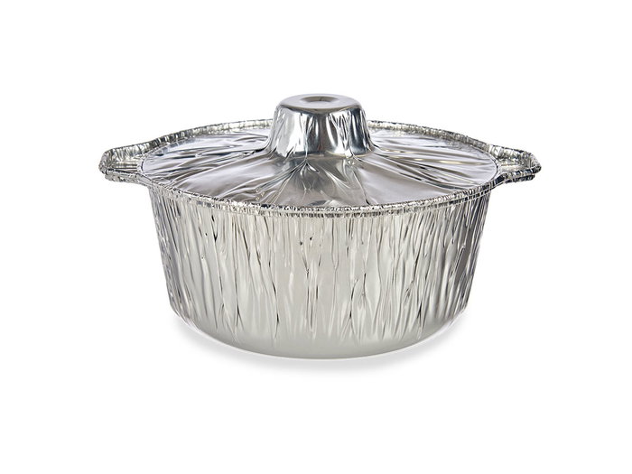Kinvara Set de 3 casseroles en aluminium avec couvercle 22x11 cm argent (Set de 12)