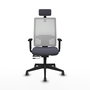 Piqueras y Crespo Chaise de Bureau Horna avec Appui-tête et Mécanisme Sincro/Traslack Gris foncé