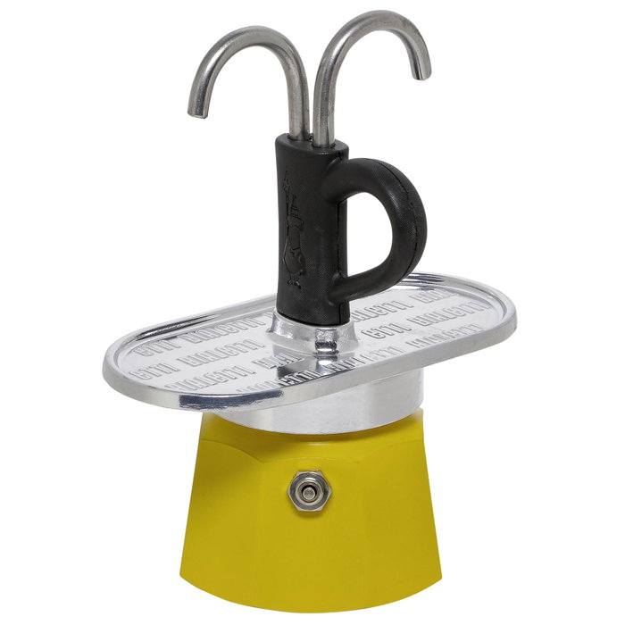 Bialetti MINI EXPRESS Set Lichtenstein, Cafetière Jaune avec 2 Tasses