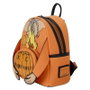 LOUNGEFLY Sac à dos Sam Trick 'r Treat 26 cm - En cuir vegan avec bandoulière réglable, détails phosphorescents, éclairage à piles et plusieurs compartiments - 22.5x26.25x11.25 cm