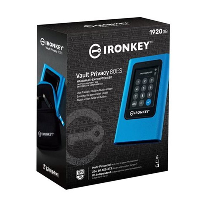Kingston IronKey Vault Privacy SSD externe 1920 Go Bleu