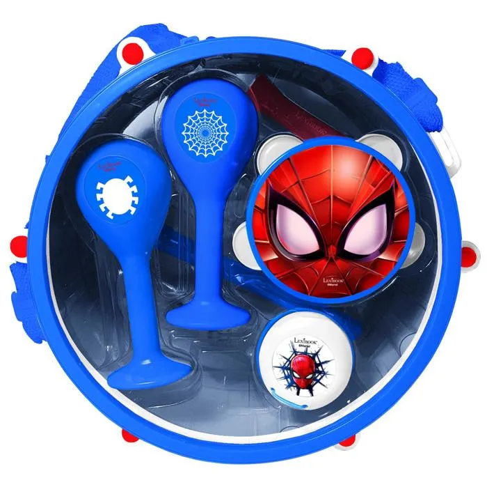 Lexibook - Set Musical Spider-Man avec 7 Instruments pour Enfants, Tambour de Rangement - 28.3*12.2*25.5 cm Lexibook - Set Musical Spider-Man avec 7 Instruments pour Enfants, Tambour de Rangement - 28.3*12.2*25.5 cm