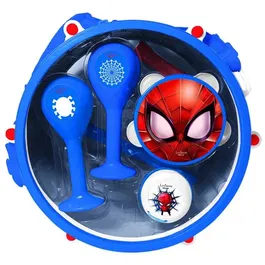 Lexibook - Set Musical Spider-Man avec 7 Instruments pour Enfants, Tambour de Rangement - 28.3*12.2*25.5 cm