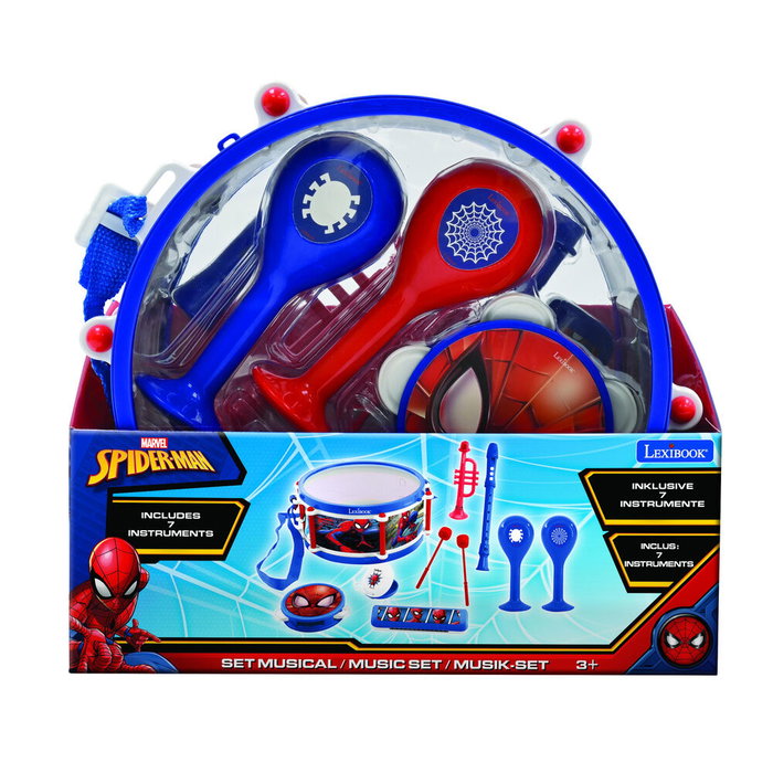 Lexibook Set Musical Spider-Man - 7 instruments avec tambour de rangement Lexibook Set Musical Spider-Man - 7 instruments avec tambour de rangement
