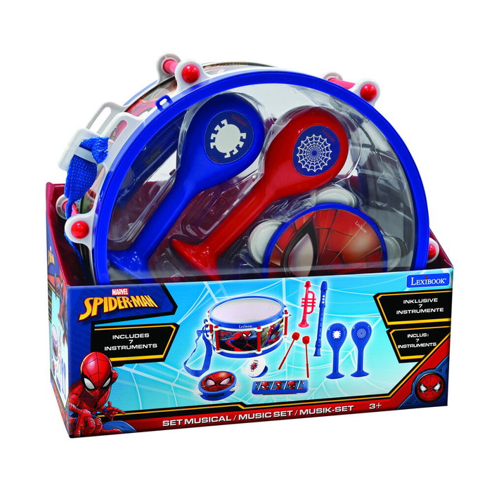 Lexibook Set Musical Spider-Man - 7 instruments avec tambour de rangement Lexibook Set Musical Spider-Man - 7 instruments avec tambour de rangement