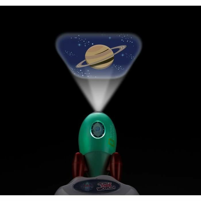 Bresser National Geographic Cohete espacial Projecteur et Veilleuse Vert