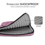 Subblim Housse Air Padding 360 pour ordinateur portable 14 pouces, protection 360°, polyester gris, étui avec anse et poches